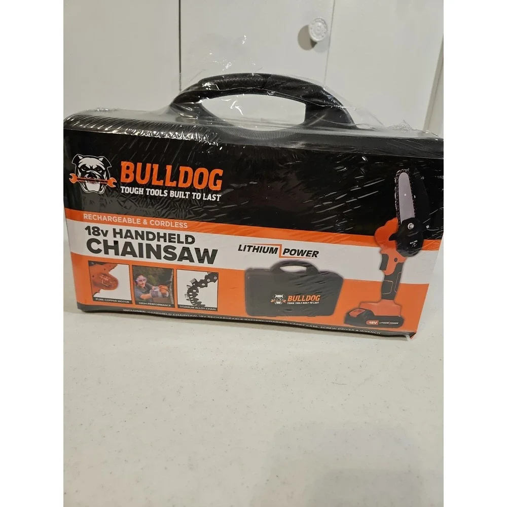 Bulldog 18V Handheld Mini‎ Chainsaw Cordless Rechargeable Pruning Saw Kit New